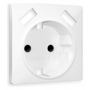 Накладка для розетки с заземлением и со шторками и 2хUSB type A Ambrella Volt Quant AP1290