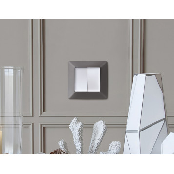 Выключатель перекрестный двухклавишный без рамки Ambrella Volt MA MA123030-3