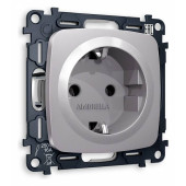Розетка с заземлением, без рамки Ambrella Volt Quant MO506010