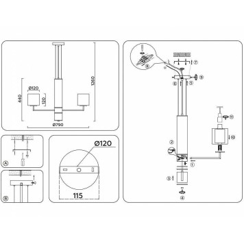 Подвесная люстра Ambrella Light LH LH56003-7