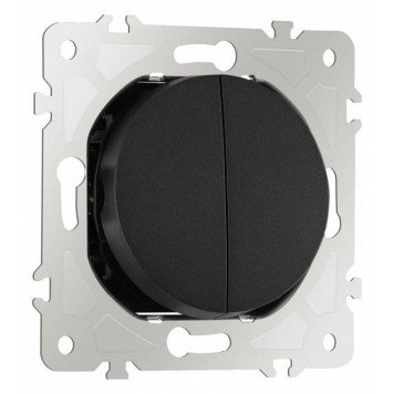 Выключатель двухклавишный без рамки Arte Milano 202 202.30-2.black