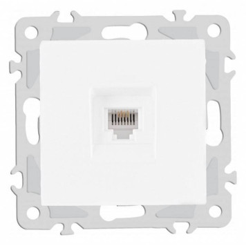 Розетка телефонная RJ-11 без рамки Arte Milano am-206 206.51-1.white