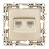 Розетка Ethernet RJ-45 без рамки Arte Milano am-217 217.45-2.shampan