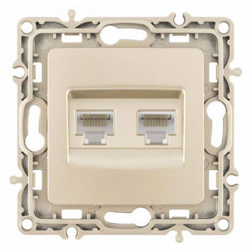 Розетка Ethernet RJ-45 без рамки Arte Milano am-217 217.45-2.shampan
