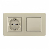 Блок с розеткой и выключателем Arte Milano SET16-2 SET16-2-40-1-30-1 shampan