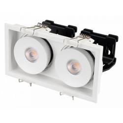 Встраиваемый светильник Arlight CL-SIMPLE-S148x80-2x9W Warm3000 (WH, 45 deg) 026876