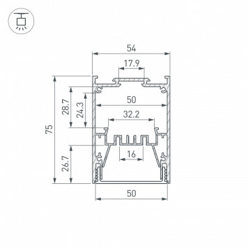 Профиль накладной Arlight LINE 053899-3