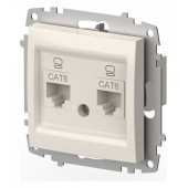 Розетка двойная Ethernet RJ-45 без рамки Elbi Eleсtriс Zena Vega 609-010200-248