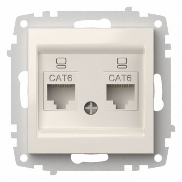 Розетка двойная Ethernet RJ-45 без рамки Elbi Eleсtriс Zena Vega 609-010200-248-1
