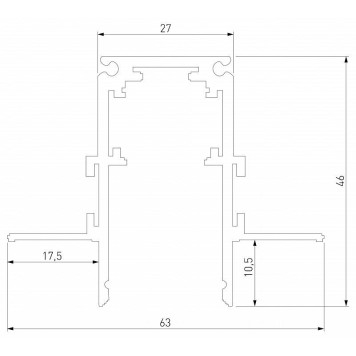 Трек встраиваемый Elektrostandard Slim Magnetic a067504-3