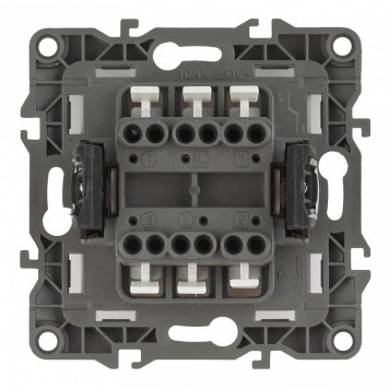 Переключатель двухклавишный без рамки Эра Эра 12 12-1104-04-1