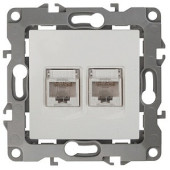 Розетка двойная Ethernet RJ-45 без рамки Эра Эра 12 12-3108-01