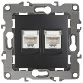 Розетка двойная Ethernet RJ-45 без рамки Эра Эра 12 12-3108-05