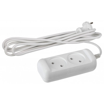 Удлинитель Эра U-2-5m-2x1