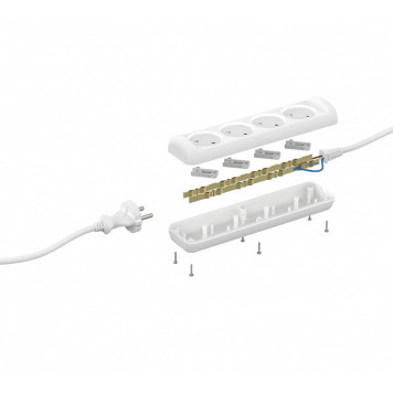 Удлинитель Эра U-4-5m-2x1-3