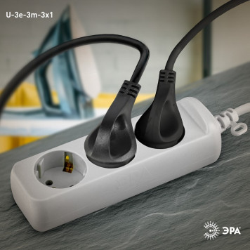 Удлинитель Эра U-3e-3m-3x1-5