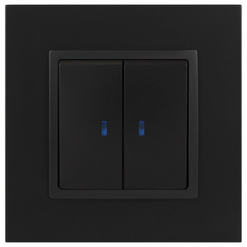 Выключатель двухклавишный с подсветкой без рамки Эра Эра Elegance 14-1105-05-1