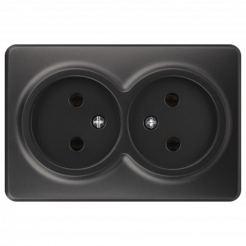 Розетка двойная без заземления Эра Эра Эксперт 11-2202-05