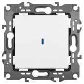 Выключатель одноклавишный с подсветкой без рамки Эра Эра 12 12-1102-01М