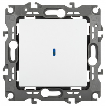 Выключатель одноклавишный с подсветкой без рамки Эра Эра 12 12-1102-01М