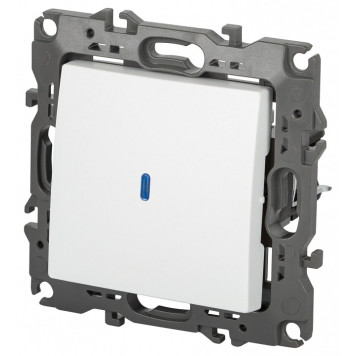 Выключатель одноклавишный с подсветкой без рамки Эра Эра 12 12-1102-01М-1