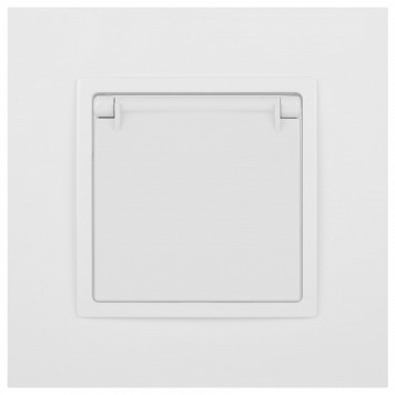 Розетка с заземлением и со шторкой, без рамки с крышкой Эра Эра Elegance 14-2103-01М-1