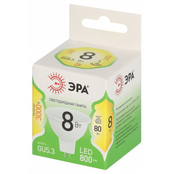 Лампа светодиодная Эра Green Line LED MR16-8W-830-GU5.3 GL-2