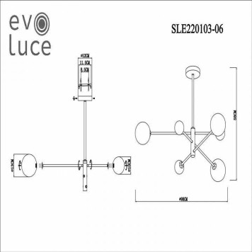 Люстра на штанге EVOLUCE Arcola SLE220103-06-6