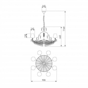 Подвесная люстра Bogate apos;s Empress 305/15 Strotskis-4