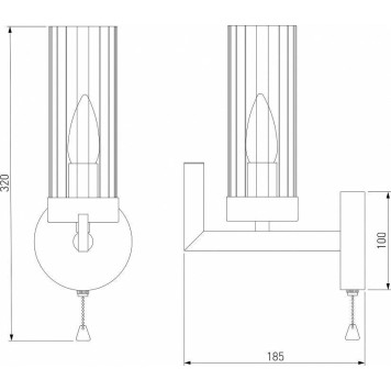 Бра Eurosvet Arganie 60133/1 серебро-2