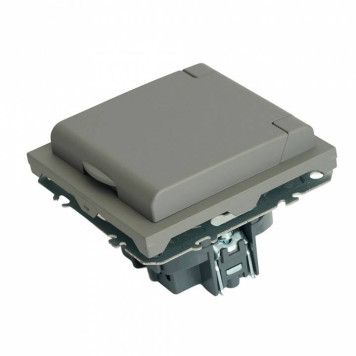 Розетка с заземлением и со шторкой, без рамки с крышкой Stekker Эмили 49959-4