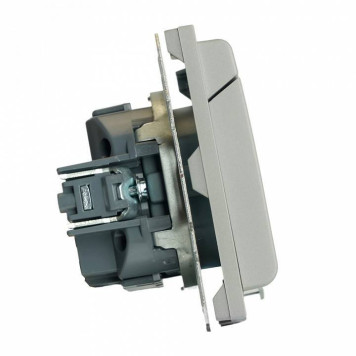 Розетка с заземлением и со шторкой, без рамки с крышкой Stekker Эмили 49959-6