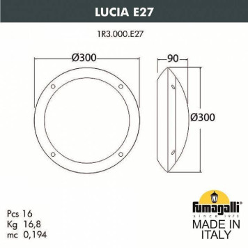 Накладной светильник Fumagalli Lucia 1R3.000.000.AYE27-3