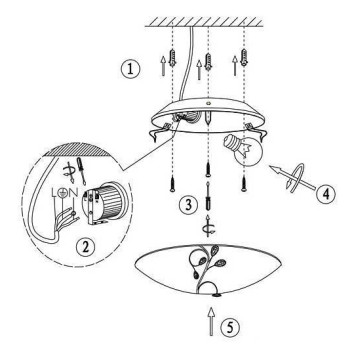 Накладной светильник Globo Burgundy 40404-1-1