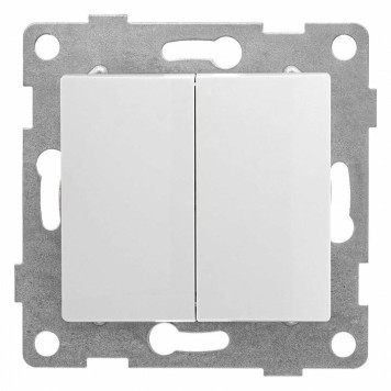 Выключатель двухклавишный без рамки Gusi Electric BRAVO С10В2-001