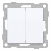 Выключатель проходной двухклавишный без рамки Gusi Electric UGRA С11В8-001