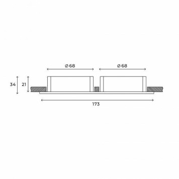 Встраиваемый светильник Hesby Lighting Bodo HSBL_0105-5