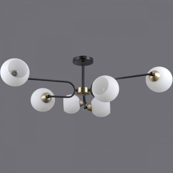 Люстра на штанге ILLUMICO IL0249-6CSQ-79 BK AB-2