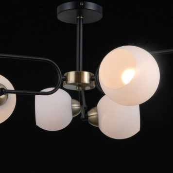 Люстра на штанге ILLUMICO IL0249-6CSQ-79 BK AB-5