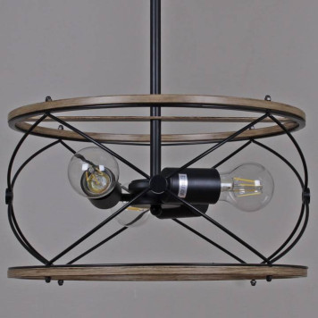 Подвесная люстра ILLUMICO WOOD IL1008-3P-05 BK WOOD-1