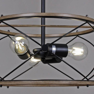 Подвесная люстра ILLUMICO WOOD IL1008-3P-05 BK WOOD-2