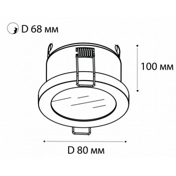 Встраиваемый светильник Italline 2633 DL-2633 alu-2