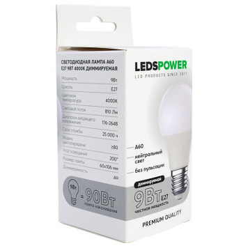 Лампа светодиодная LEDS POWER A60 006567-2