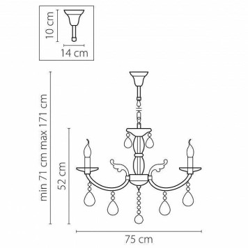 Подвесная люстра Osgona Stregaro 694082-3