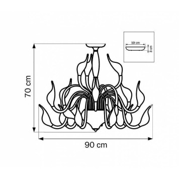 Люстра на штанге Lightstar Cigno Collo 751187-4