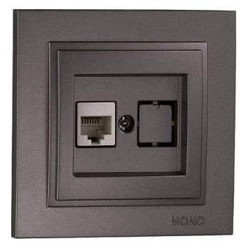 Розетка Ethernet RJ-45 Mono Electric Despina 102-202005-125-1