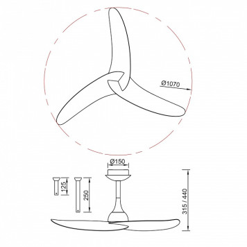 Потолочный вентилятор Mantra IPANEMA 9040-3