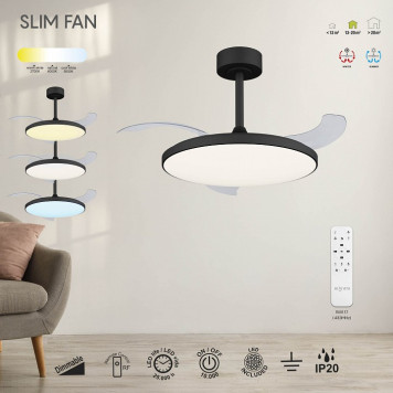 Светильник с вентилятором Mantra SLIM FAN 9055-8
