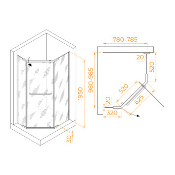 Душевой уголок RGW PA-091B 800x1000-1