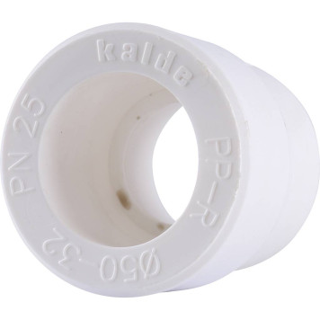 Переходная муфта Kalde 50x32 для сварки полипропиленовых труб (белая)-6